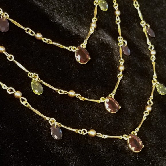 Vintage Avon Triple Strand Necklace - Picture 2 of 3